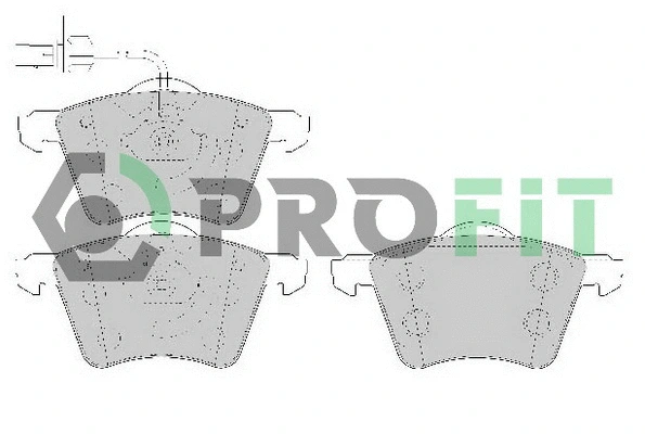 Kit de plaquettes de frein, frein à disque PROFIT 5000-1654 C