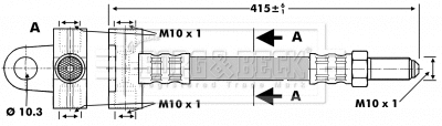 Flexible de frein BORG & BECK BBH6806