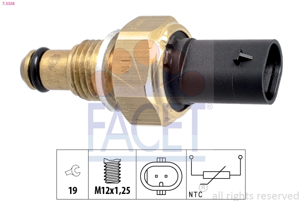 Capteur, température de carburant FACET 7.3338