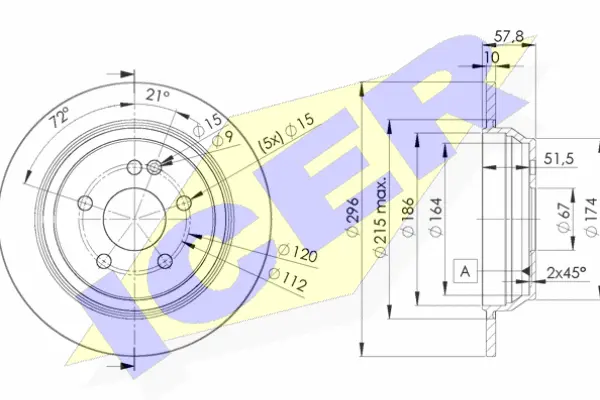 Disque de frein ICER 78BD0416-2