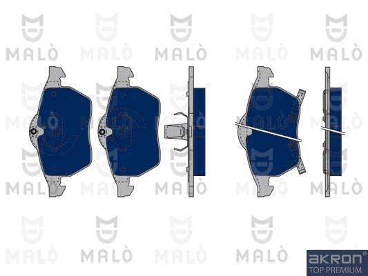 Kit de plaquettes de frein, frein à disque AKRON-MALÒ 1050025