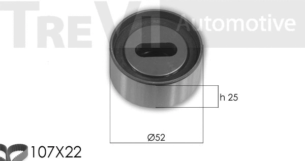 Kit de courroie crantée TREVI AUTOMOTIVE KD1308
