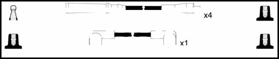 Kit de câbles d'allumage LEMARK HOES207