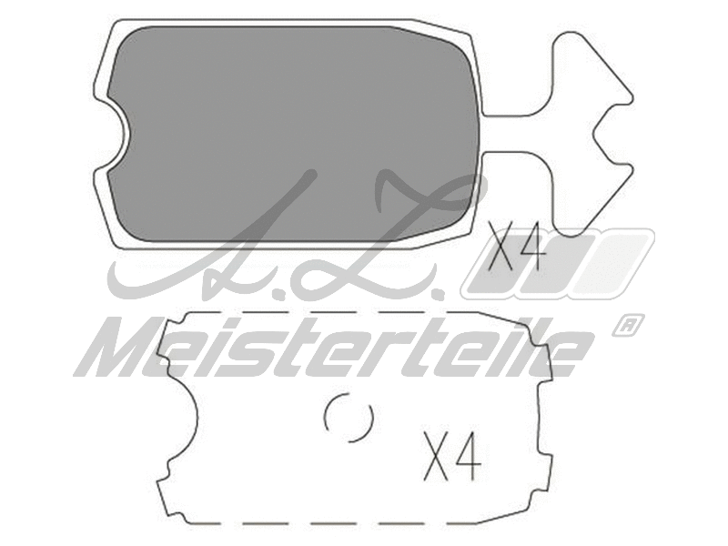 Kit de plaquettes de frein, frein à disque A.Z. Meisterteile AZMT-44-022-1818