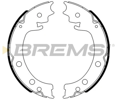 Jeu de mâchoires de frein, frein de stationnement BREMSI GF0908