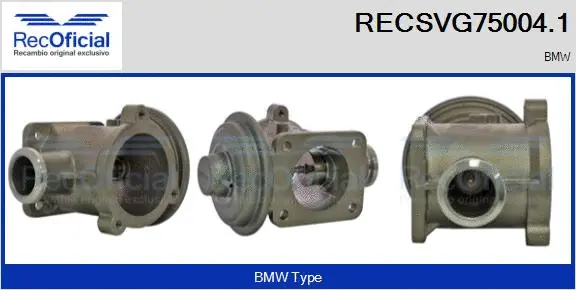 Vanne EGR RECOFICIAL RECSVG75004.1