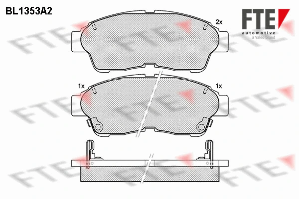 Kit de plaquettes de frein, frein à disque FTE 9010135