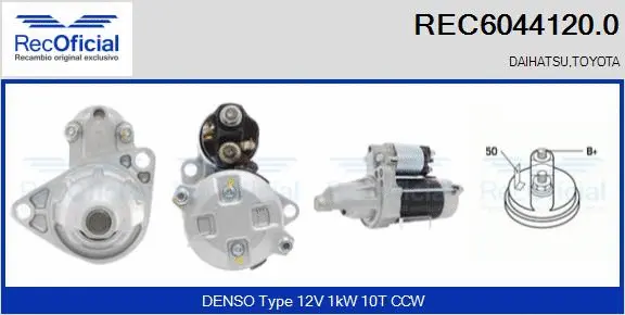 Démarreur RECOFICIAL REC6044120.0