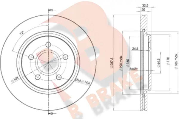 Disque de frein R BRAKE 78RBD24089