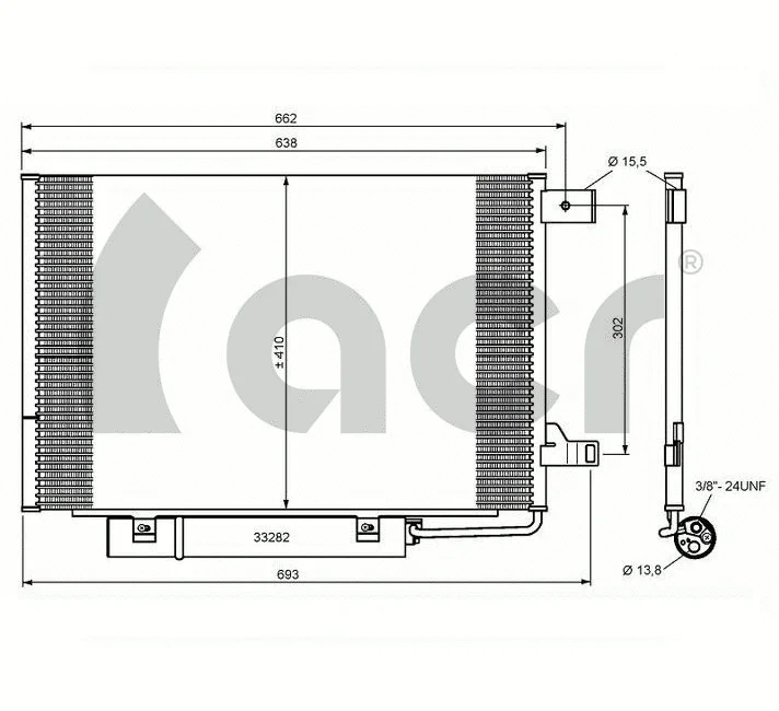 Condenseur, climatisation ACR 300651