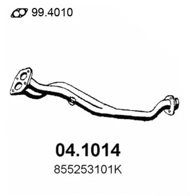 Tuyau d'échappement ASSO 04.1014