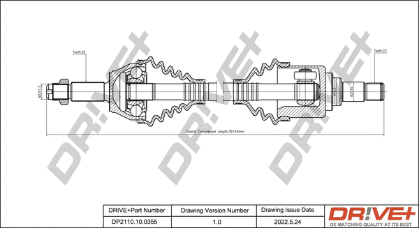 Arbre de transmission Dr!ve+ DP2110.10.0355