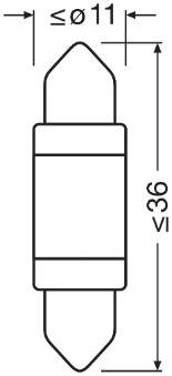 Ampoule, feu d'accès ams-OSRAM 6418DWP-01B