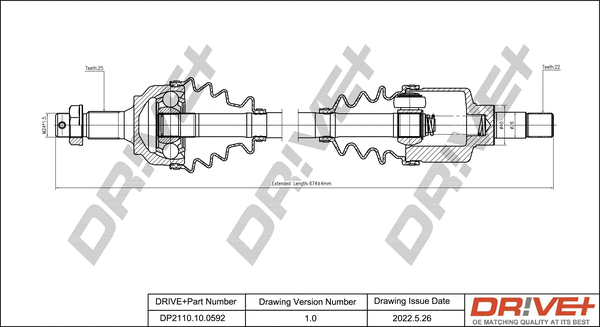 Arbre de transmission Dr!ve+ DP2110.10.0592