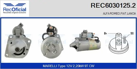 Démarreur RECOFICIAL REC6030125.2