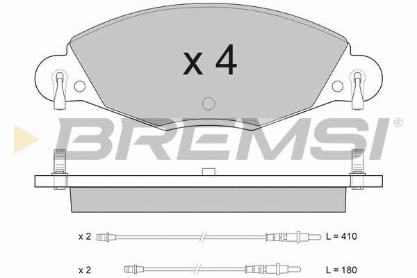 Kit de plaquettes de frein, frein à disque BREMSI BP2937
