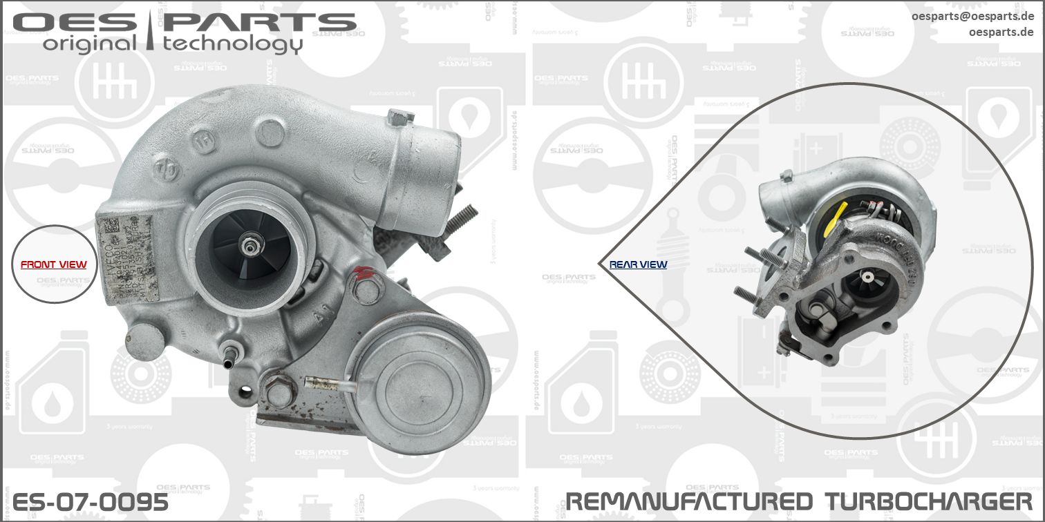 Turbocompresseur, suralimentation OES PARTS ES-07-0095