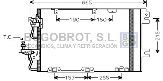 Condenseur, climatisation BUGOBROT 62-OL5384