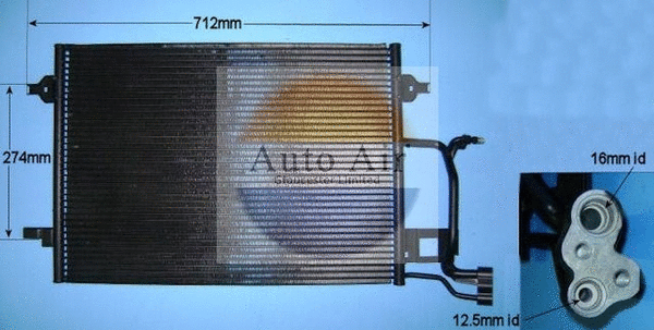 Condenseur, climatisation AUTO AIR GLOUCESTER 16-9562