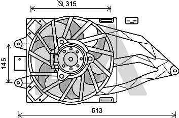 Ventilateur, refroidissement du moteur EACLIMA 33V25060