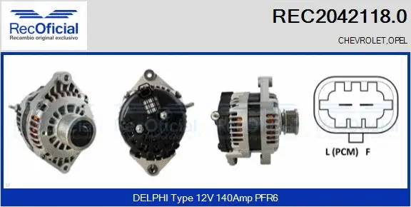 Alternateur RECOFICIAL REC2042118.0