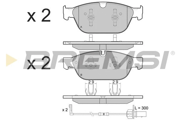 Kit de plaquettes de frein, frein à disque BREMSI BP3477