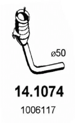 Tuyau d'échappement ASSO 14.1074