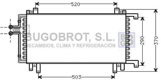 Condenseur, climatisation BUGOBROT 62-RT5184