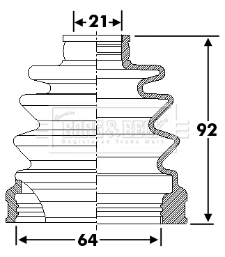 Jeu de joints-soufflets, arbre de commande BORG & BECK BCB6273