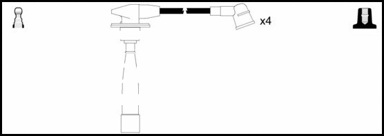 Kit de câbles d'allumage LEMARK HOES1048