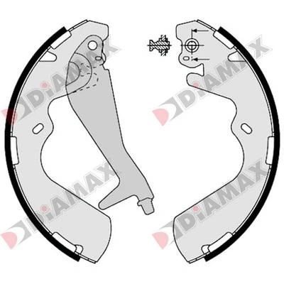 Jeu de mâchoires de frein DIAMAX N01318