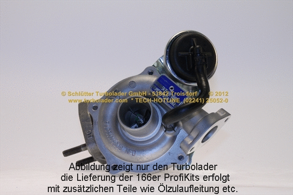 Turbocompresseur, suralimentation SCHLÜTTER TURBOLADER 166-00295