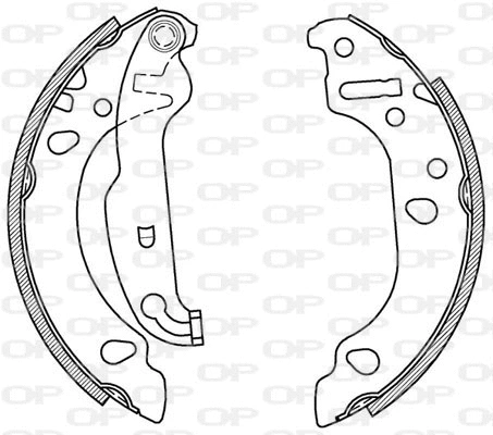 Jeu de mâchoires de frein OPEN PARTS BSA2067.00
