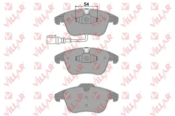 Kit de plaquettes de frein, frein à disque VILLAR 626.1392