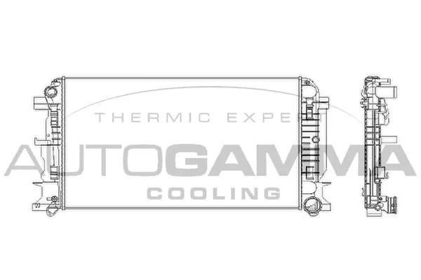Radiateur, refroidissement du moteur AUTOGAMMA 104534