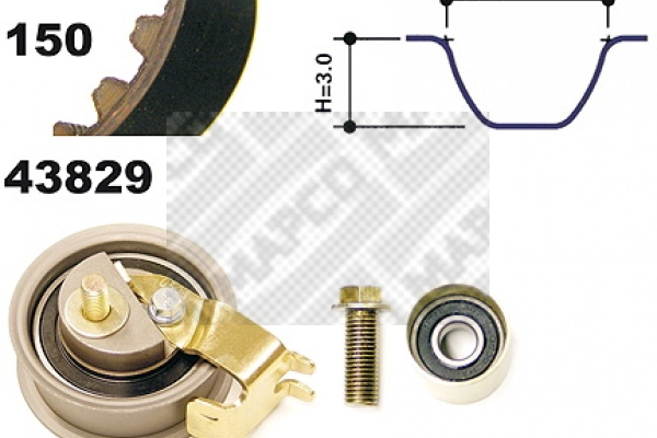 Kit de courroie crantée MAPCO 23831