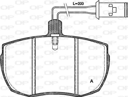 Kit de plaquettes de frein, frein à disque OPEN PARTS BPA0056.11