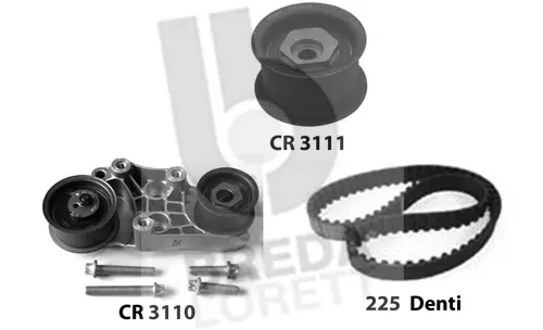 Kit de courroie crantée BREDA LORETT KCD0370