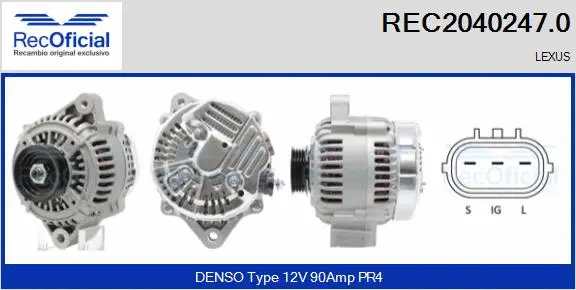 Alternateur RECOFICIAL REC2040247.0