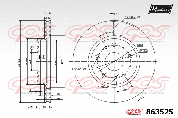 Disque de frein MAXTECH 863525