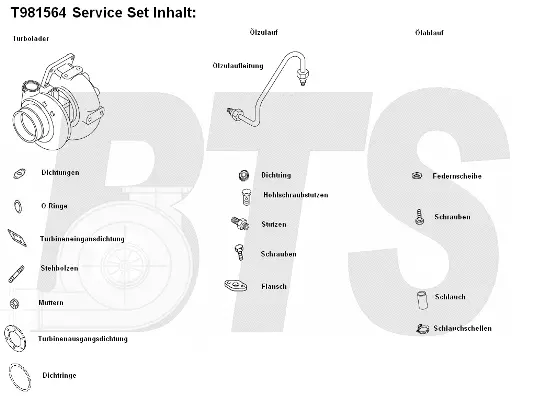 Turbocompresseur, suralimentation BTS Turbo T981564