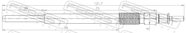Bougie de préchauffage FEBEST 25642-008