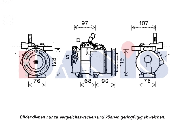 Compresseur, climatisation AKS DASIS 851958N