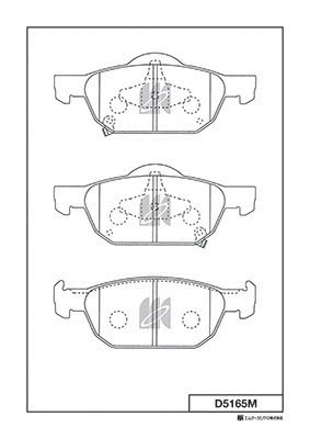Kit de plaquettes de frein, frein à disque MK Kashiyama D5165M