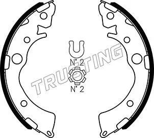 Jeu de mâchoires de frein TRUSTING 044.018