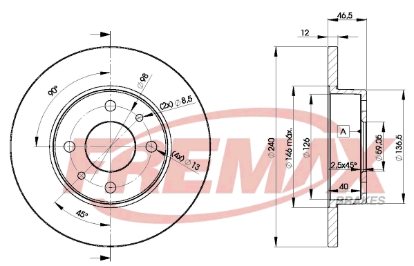Disque de frein FREMAX BD-1815