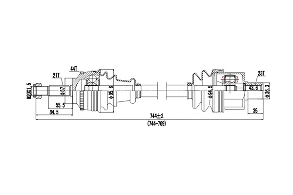 Arbre de transmission DYNAMATRIX DDS250021