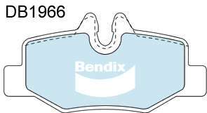 Kit de plaquettes de frein, frein à disque BENDIX-SEA DB1966 MKT