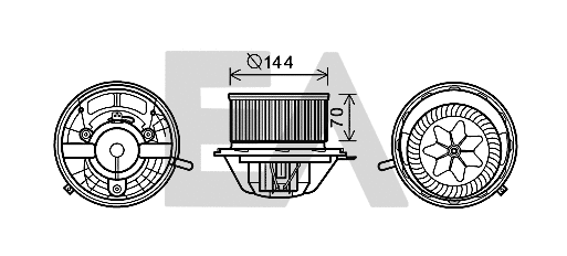 Moteur électrique, pulseur d'air habitacle EACLIMA 42A50005