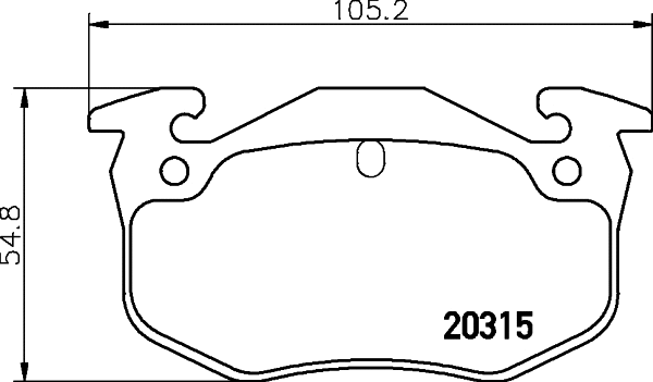 Kit de plaquettes de frein, frein à disque MINTEX MDB1668